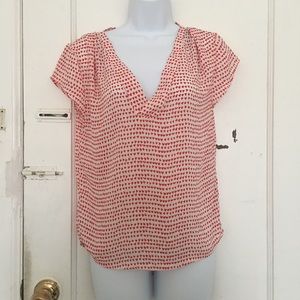 Sz 2 - Cute H&M Heart Short Sleeve Printed Top